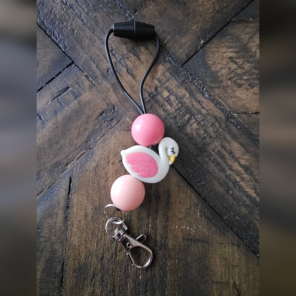 Pink and White Flamingo ✨ Handmade Freshie Hanger